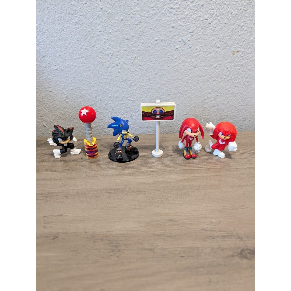 Sonic the Hedgehog Figure Lot 6 Shadow Knuckles Sonic SEGA Mixed Toys